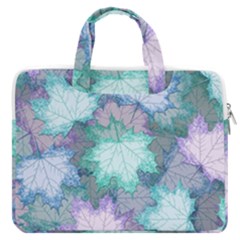 Leaves Glitter Background Winter Macbook Pro 13  Double Pocket Laptop Bag by Bangk1t