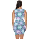 Leaves Glitter Background Winter Draped Bodycon Dress View4