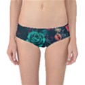 Roses Pink Teal Classic Bikini Bottoms View1