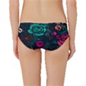 Roses Pink Teal Classic Bikini Bottoms View2