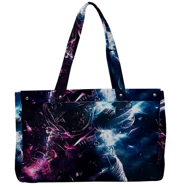 Psychedelic Astronaut Trippy Space Art Canvas Work Bag