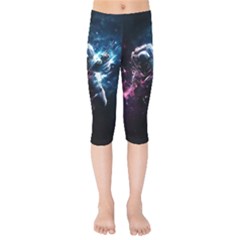 Psychedelic Astronaut Trippy Space Art Kids  Capri Leggings  by Bangk1t