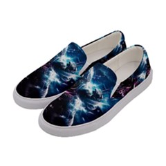 Psychedelic Astronaut Trippy Space Art Women s Canvas Slip Ons by Bangk1t