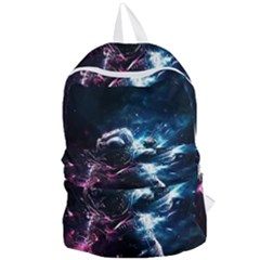 Psychedelic Astronaut Trippy Space Art Foldable Lightweight Backpack by Bangk1t