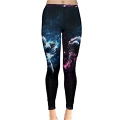 Psychedelic Astronaut Trippy Space Art Inside Out Leggings by Bangk1t