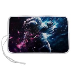 Psychedelic Astronaut Trippy Space Art Pen Storage Case (l) by Bangk1t