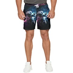 Psychedelic Astronaut Trippy Space Art Men s Runner Shorts by Bangk1t