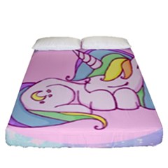 Unicorn Stitch Fitted Sheet (queen Size) by Bangk1t