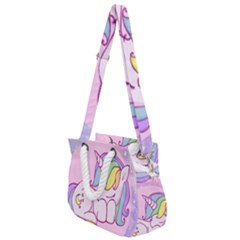 Unicorn Stitch Rope Handles Shoulder Strap Bag by Bangk1t