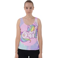 Unicorn Stitch Velvet Tank Top by Bangk1t