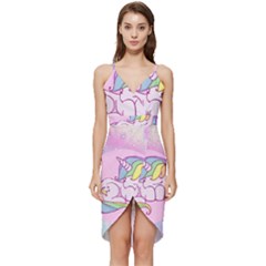 Unicorn Stitch Wrap Frill Dress by Bangk1t