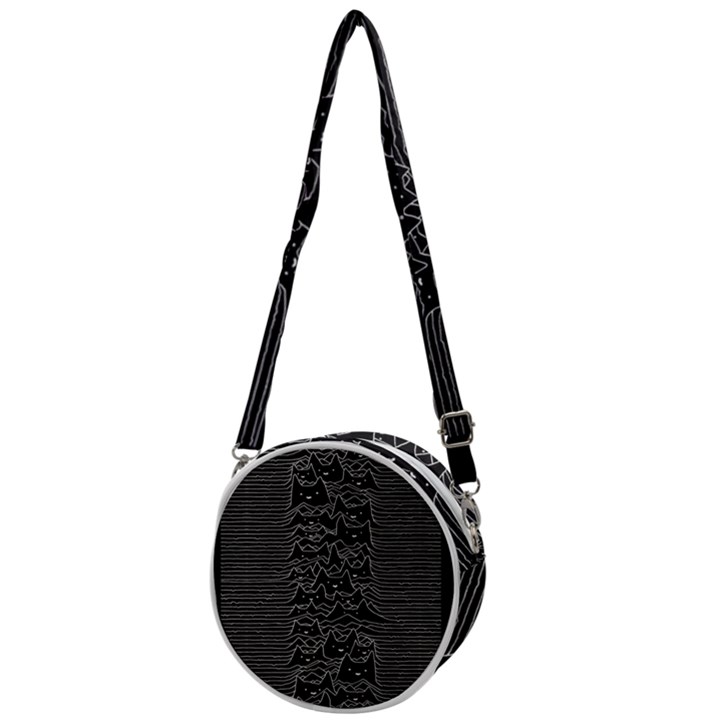 Kitty Cat Art Division Crossbody Circle Bag