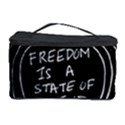 Psychedelic Art Freedom Is A State Of Mind Trippy Quotes Cosmetic Storage Case View1