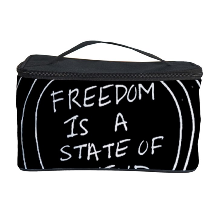 Psychedelic Art Freedom Is A State Of Mind Trippy Quotes Cosmetic Storage Case