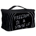 Psychedelic Art Freedom Is A State Of Mind Trippy Quotes Cosmetic Storage Case View2