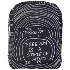 Psychedelic Art Freedom Is A State Of Mind Trippy Quotes Full Print Backpack by Bangk1t