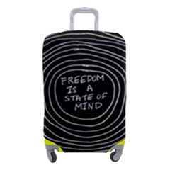 Psychedelic Art Freedom Is A State Of Mind Trippy Quotes Luggage Cover (small) by Bangk1t