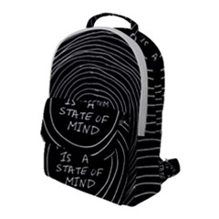 Psychedelic Art Freedom Is A State Of Mind Trippy Quotes Flap Pocket Backpack (large) by Bangk1t