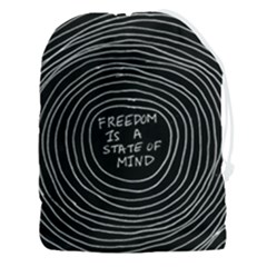 Psychedelic Art Freedom Is A State Of Mind Trippy Quotes Drawstring Pouch (3xl) by Bangk1t