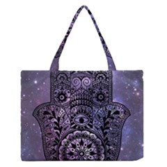 Hamsa Hand Zipper Medium Tote Bag by Bangk1t