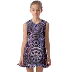 Hamsa Hand Kids  Pilgrim Collar Ruffle Hem Dress by Bangk1t