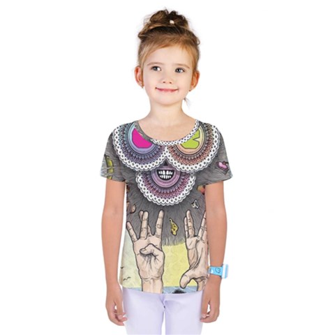 Vintage Trippy Aesthetic Psychedelic 70s Aesthetic Kids  One Piece Tee by Bangk1t