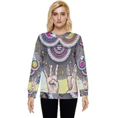 Vintage Trippy Aesthetic Psychedelic 70s Aesthetic Hidden Pocket Sweatshirt