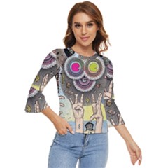 Vintage Trippy Aesthetic Psychedelic 70s Aesthetic Bell Sleeve Top