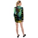 Rainforest Jungle Cartoon Animation Background Long Sleeve Chiffon Shirt View2