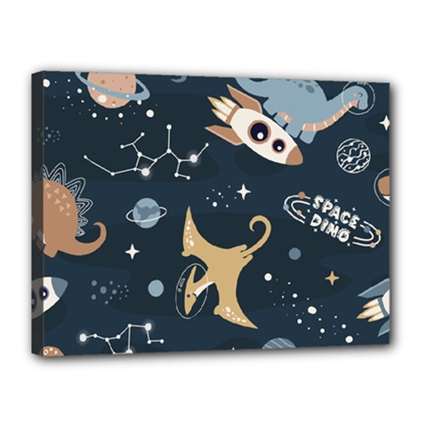 Space Theme Art Pattern Design Wallpaper Canvas 16  X 12  (stretched) by Ndabl3x