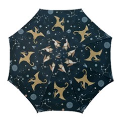 Space Theme Art Pattern Design Wallpaper Golf Umbrellas by Ndabl3x