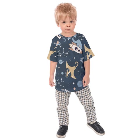 Space Theme Art Pattern Design Wallpaper Kids  Raglan Tee by Ndabl3x