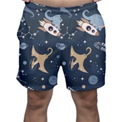 Space Theme Art Pattern Design Wallpaper Men s Shorts by Ndabl3x