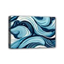 Pattern Ocean Waves Arctic Ocean Blue Nature Sea Mini Canvas 6  x 4  (Stretched) View1