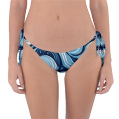 Pattern Ocean Waves Arctic Ocean Blue Nature Sea Reversible Bikini Bottoms by Ndabl3x