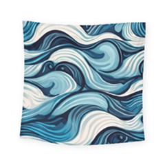 Pattern Ocean Waves Arctic Ocean Blue Nature Sea Square Tapestry (small) by Ndabl3x