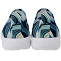 Pattern Ocean Waves Arctic Ocean Blue Nature Sea Kids  Slip On Sneakers View4