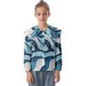 Pattern Ocean Waves Arctic Ocean Blue Nature Sea Kids  Peter Pan Collar Blouse View1