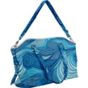 Ocean Waves Sea Abstract Pattern Water Blue Canvas Crossbody Bag View1