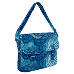 Ocean Waves Sea Abstract Pattern Water Blue Buckle Messenger Bag by Ndabl3x