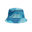 Ocean Waves Sea Abstract Pattern Water Blue Inside Out Bucket Hat (Kids) View2