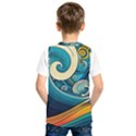 Waves Wave Ocean Sea Abstract Whimsical Abstract Art Kids  Basketball Tank Top View2