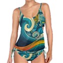 Waves Wave Ocean Sea Abstract Whimsical Abstract Art Tankini Set View1