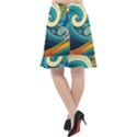 Waves Wave Ocean Sea Abstract Whimsical Abstract Art Fishtail Chiffon Skirt View2