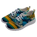 Waves Wave Ocean Sea Abstract Whimsical Abstract Art Women Athletic Shoes View2