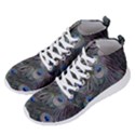 Peacock Feathers Peacock Bird Feathers Men s Lightweight High Top Sneakers View2