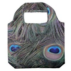 Peacock Feathers Peacock Bird Feathers Premium Foldable Grocery Recycle Bag by Ndabl3x