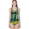 Ai Generated Trees Forest Mystical Forest Nature Art One Piece Swimsuit View1