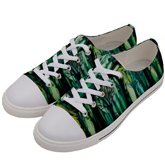 Ai Generated Trees Forest Mystical Forest Nature Art Women s Low Top Canvas Sneakers by Ndabl3x