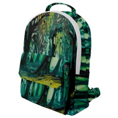 Ai Generated Trees Forest Mystical Forest Nature Art Flap Pocket Backpack (small) by Ndabl3x